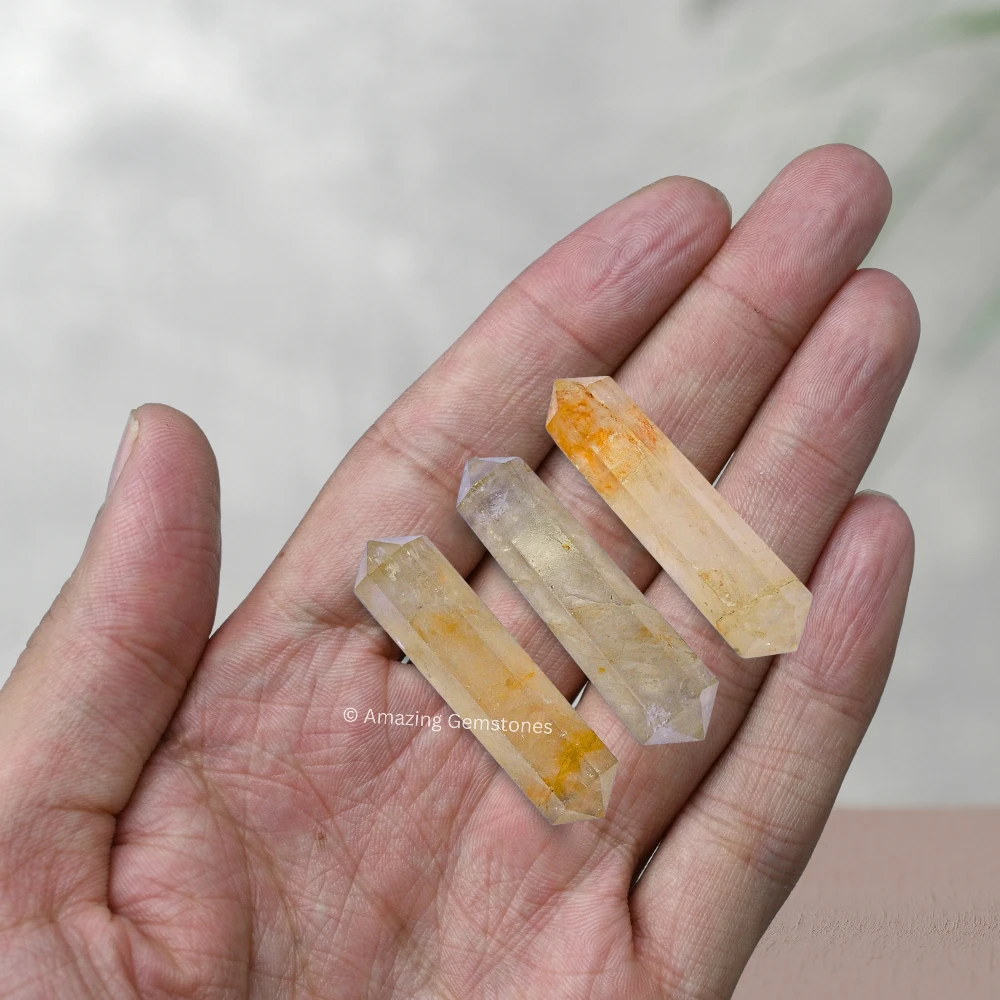 Citrine Pencil Points (Double Terminated) (Set of 3)