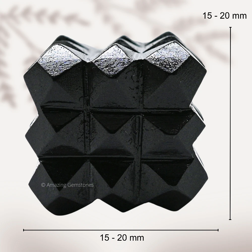 Black Agate Cube Pyramid
