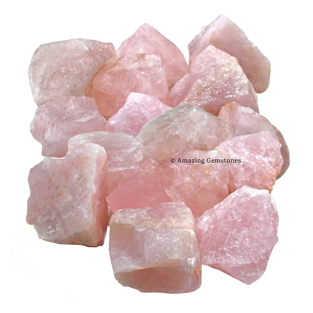Star Rose Quartz Raw Crystals (1 LB)