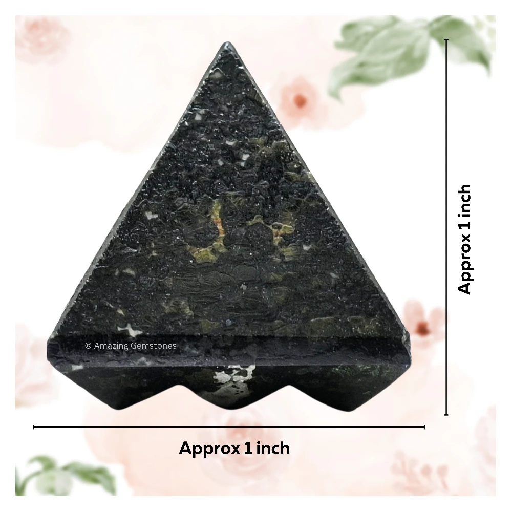 Nuummite Lemurian Pyramid - Under 9 Pyramid Plate