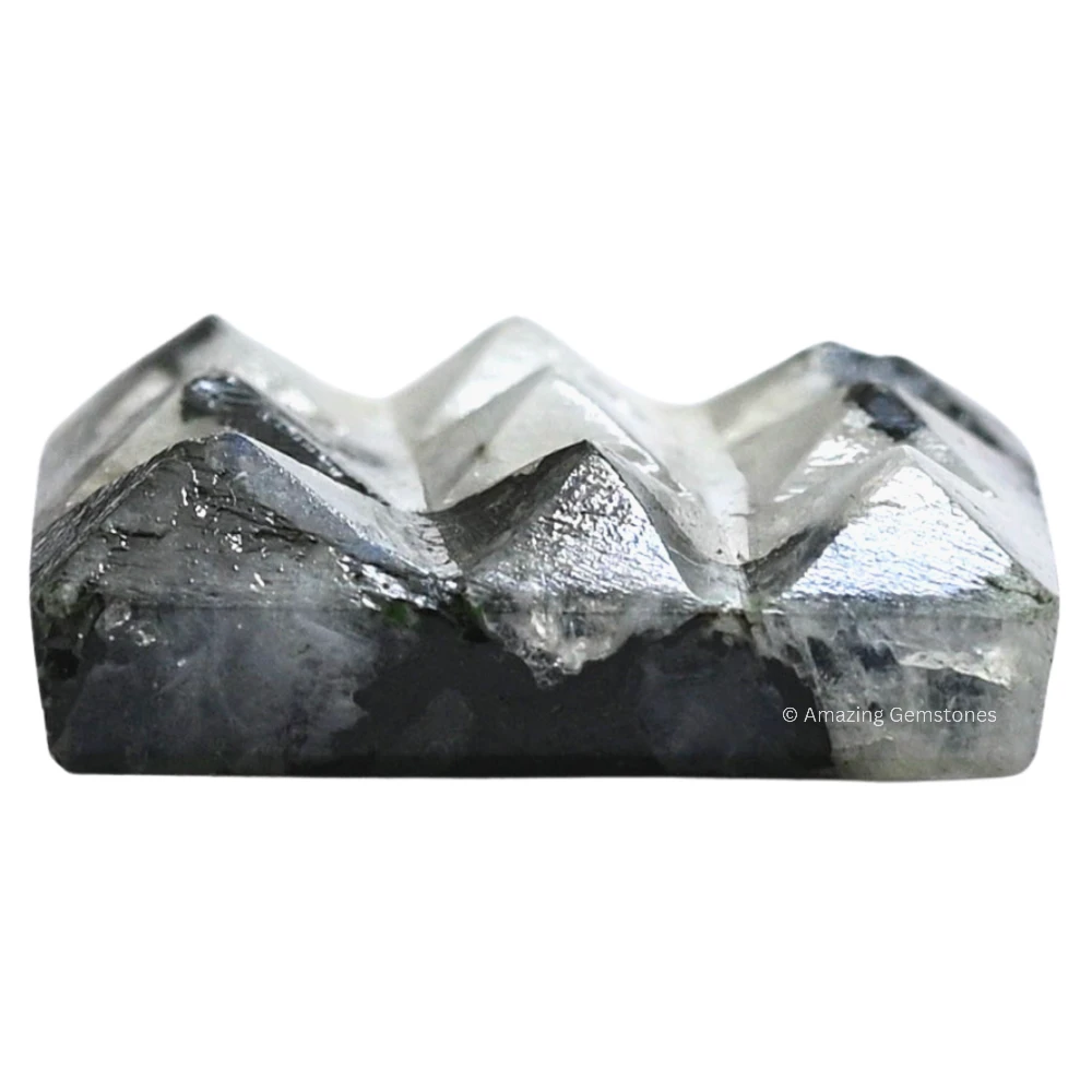 Rainbow Moonstone 9 Pyramid Plate