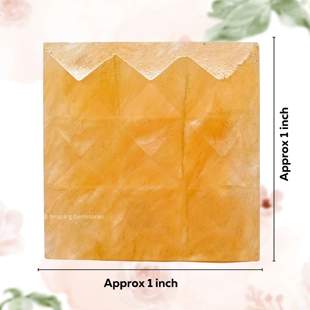 Yellow Aventurine 9 Pyramid Plate