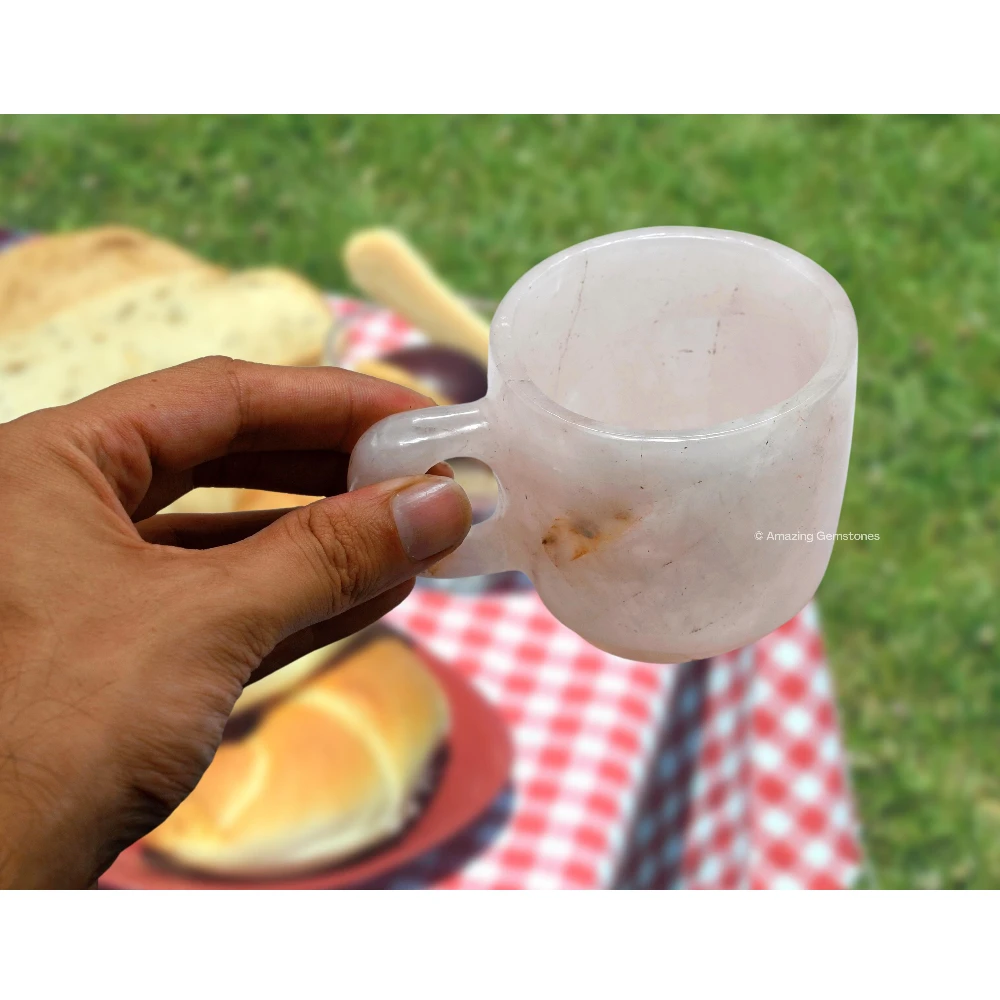 Rose Quartz Crystal Cups