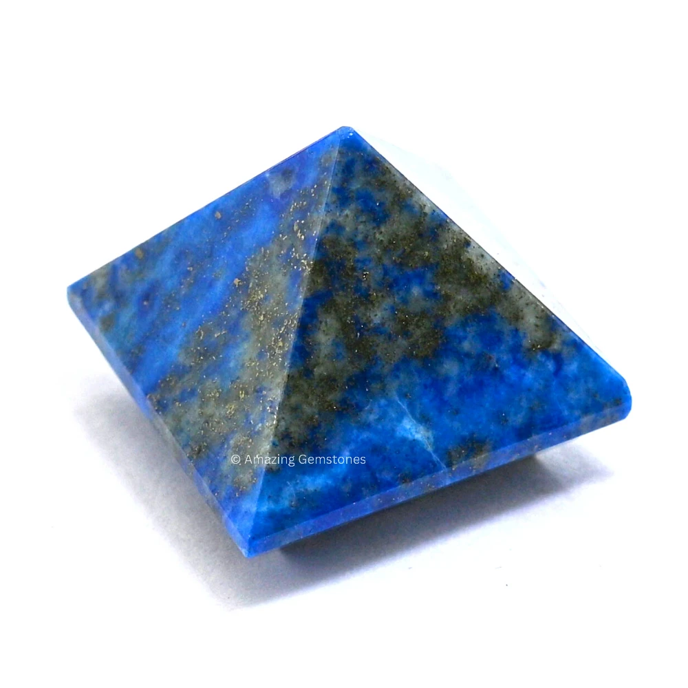Lapis Lazuli Lemurian Pyramid - Under 9 Pyramid Plate