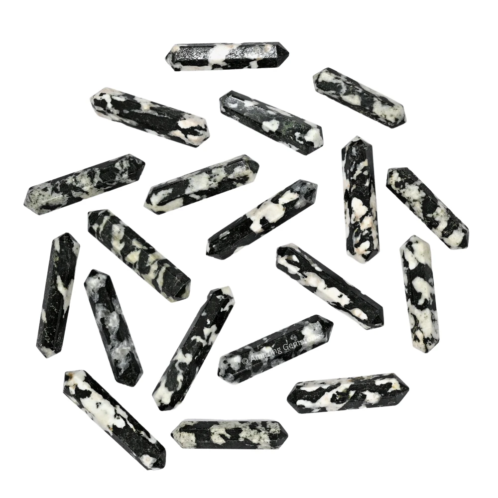 Black and White Tourmaline Pencil Points (Double Terminated)
