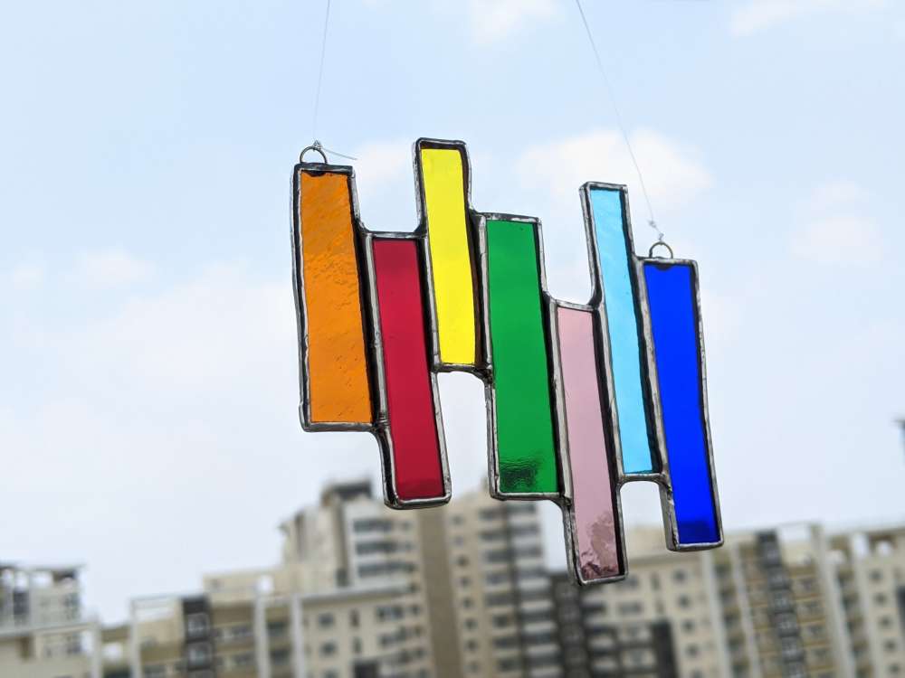 Stained glass rainbow hanging Art gilehri